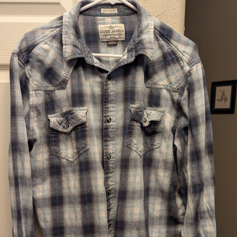 Cody James Pearl Snap Flannel Shirt